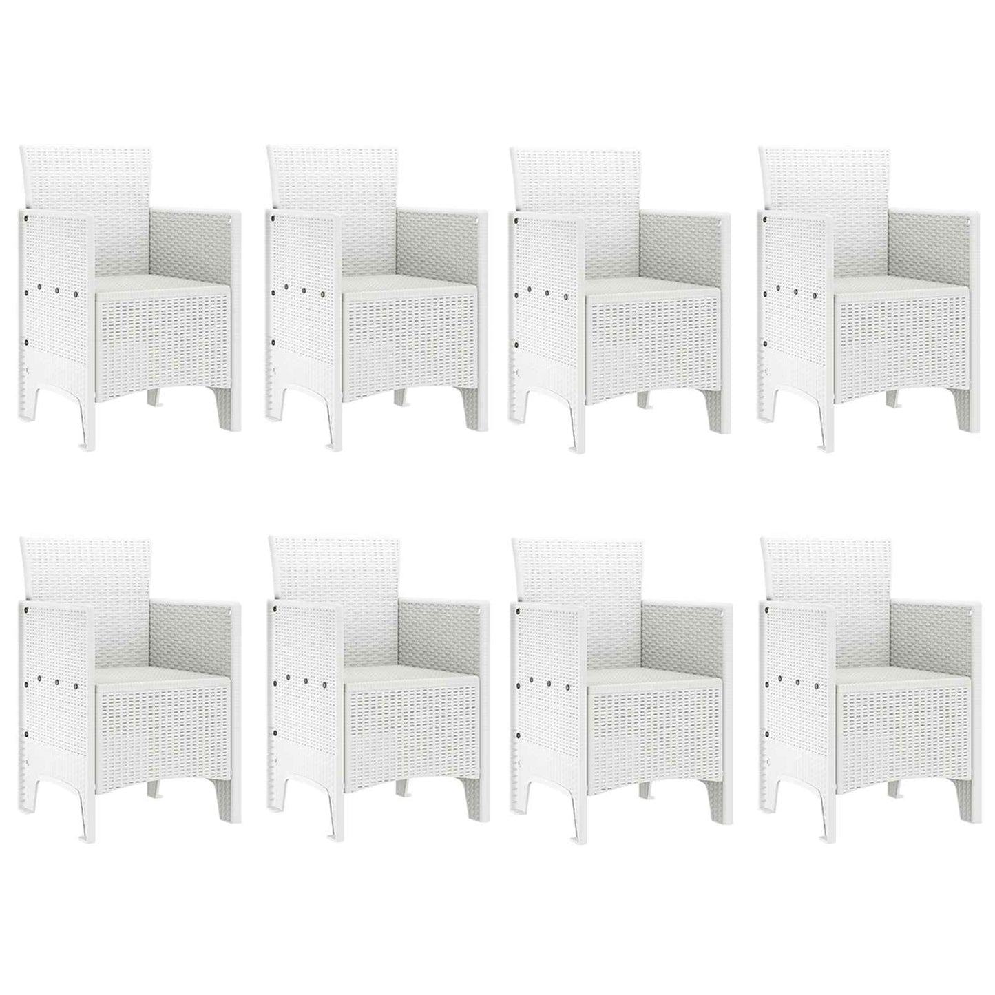 Zahradní Jídelní Souprava 9 Pcs Světle Šedá Polypropylen