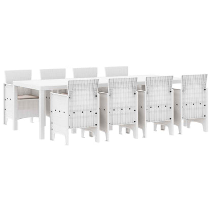 Zahradní Jídelní Souprava 9 Pcs Světle Šedá Polypropylen