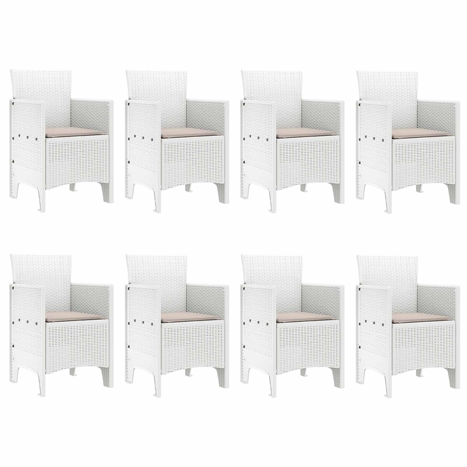 Zahradní Jídelní Souprava 9 Pcs Světle Šedá Polypropylen