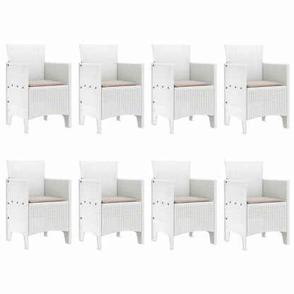 Zahradní Jídelní Souprava 9 Pcs Světle Šedá Polypropylen