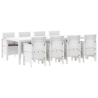 Zahradní Jídelní Souprava 9 Pcs Světle Šedá Polypropylen