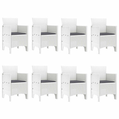 Zahradní Jídelní Souprava 9 Pcs Světle Šedá Polypropylen