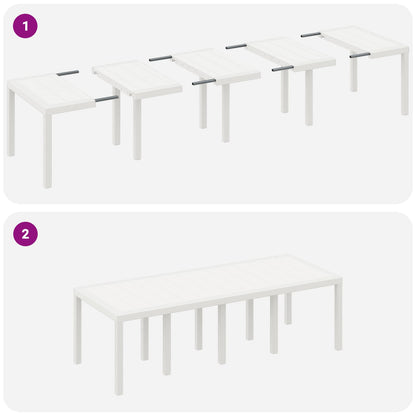 Zahradní Jídelní Souprava 9 Pcs Světle Šedá Polypropylen