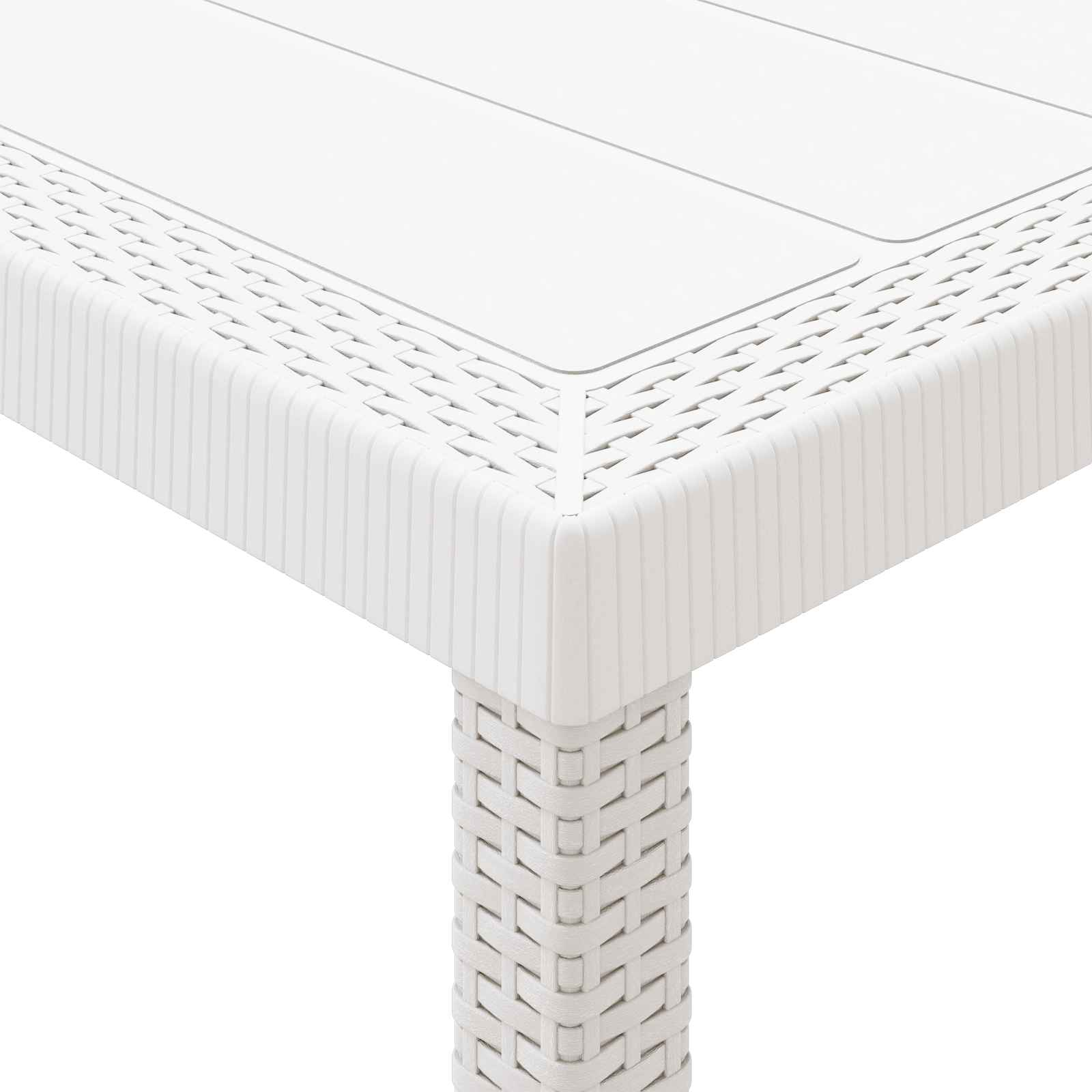 Zahradní Jídelní Souprava 9 Pcs Světle Šedá Polypropylen