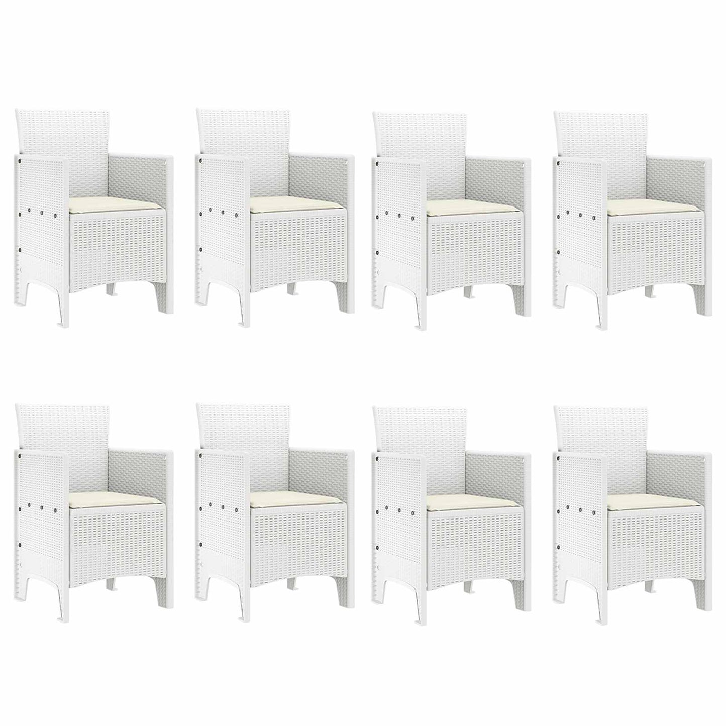 Zahradní Jídelní Souprava 9 Pcs Světle Šedá Polypropylen