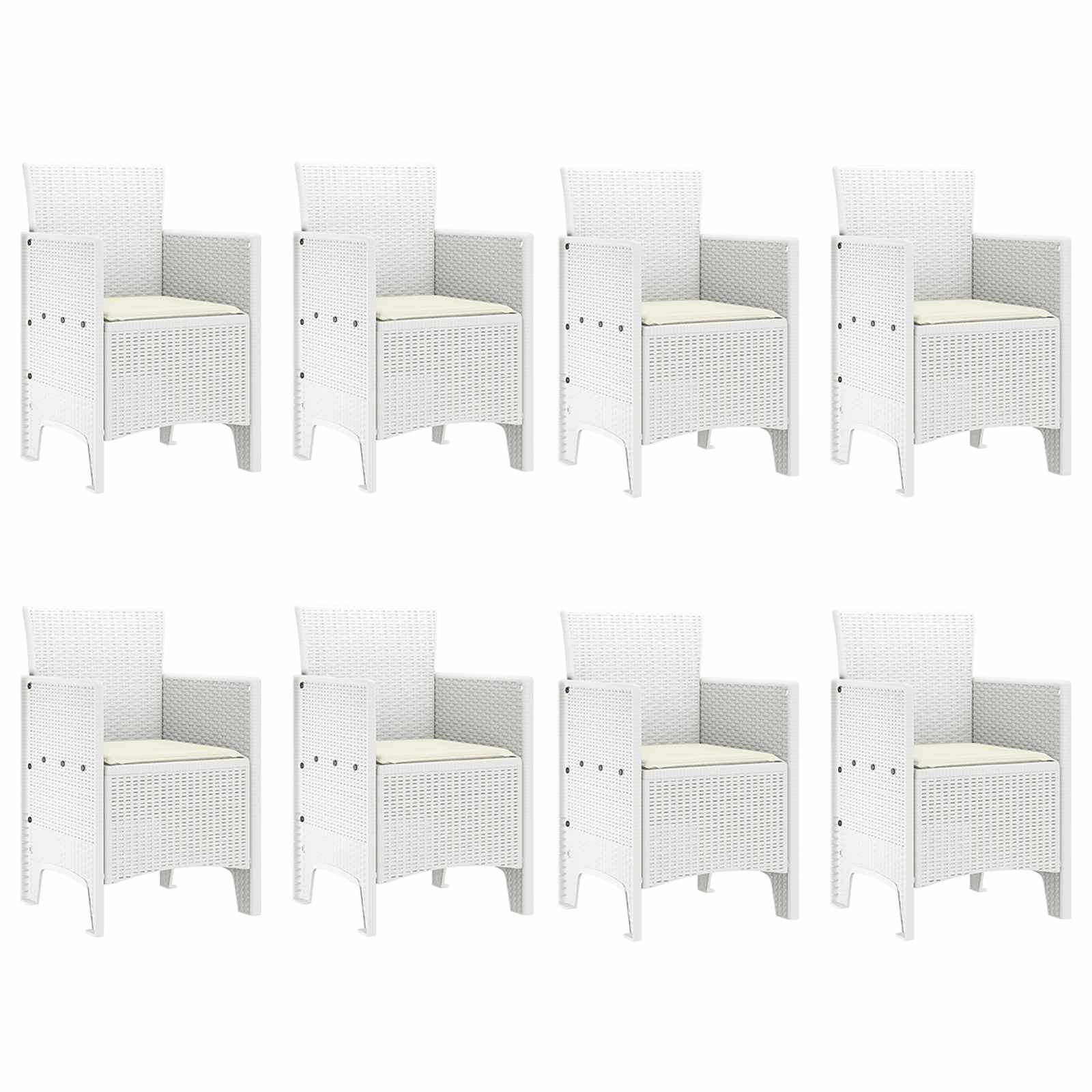 Zahradní Jídelní Souprava 9 Pcs Světle Šedá Polypropylen