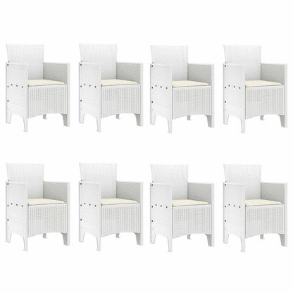 Zahradní Jídelní Souprava 9 Pcs Světle Šedá Polypropylen