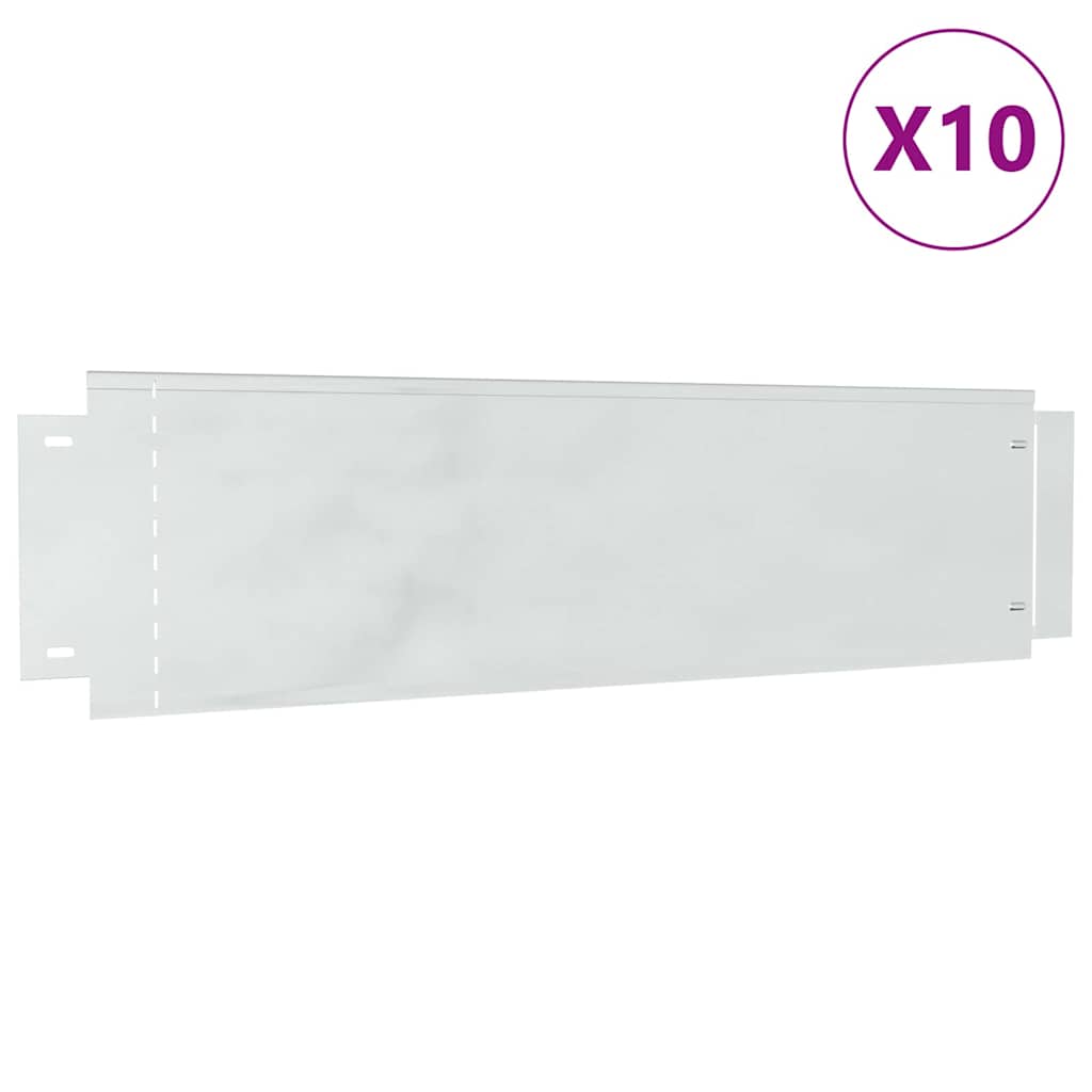 Obrubníky Trávníku 10 Ks 100 X 25 X 0,07 Cm Pozinkovaná Ocel