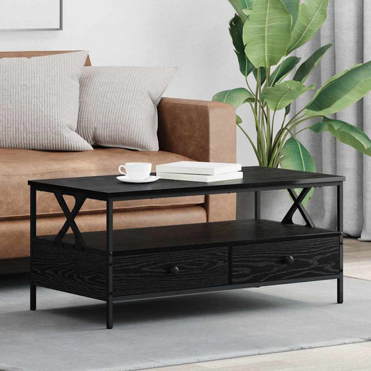 Konferenční Stolek Černý Dub 100 X 51 X 45 Cm Kompozitní Dřevo