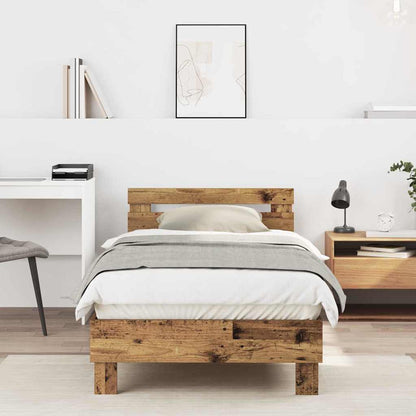 Rám Postele Staré Dřevo 203 X 95 X 70 Cm Kompozitní Dřevo
