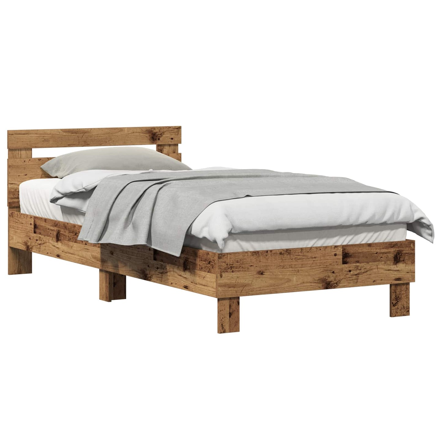 Rám Postele Staré Dřevo 203 X 95 X 70 Cm Kompozitní Dřevo