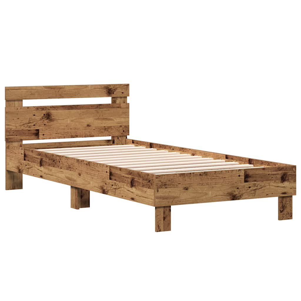Rám Postele Staré Dřevo 203 X 95 X 70 Cm Kompozitní Dřevo