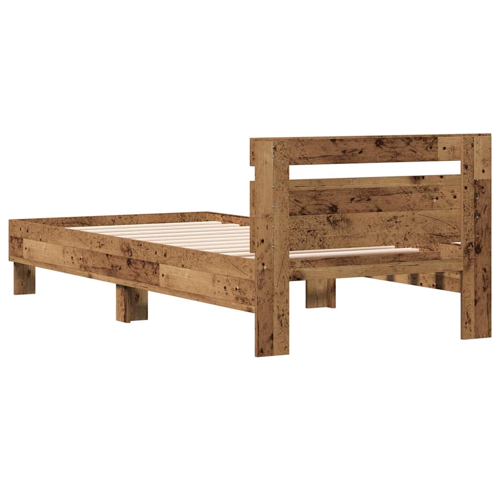 Rám Postele Staré Dřevo 203 X 95 X 70 Cm Kompozitní Dřevo