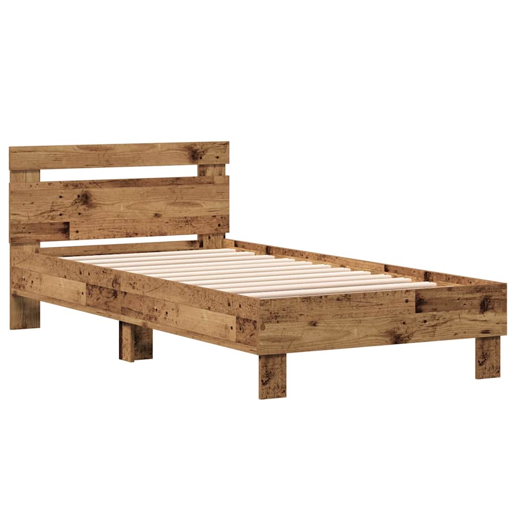 Rám Postele Staré Dřevo 193 X 95 X 88 Cm Kompozitní Dřevo