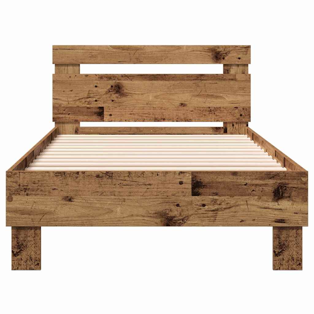 Rám Postele Staré Dřevo 193 X 95 X 88 Cm Kompozitní Dřevo
