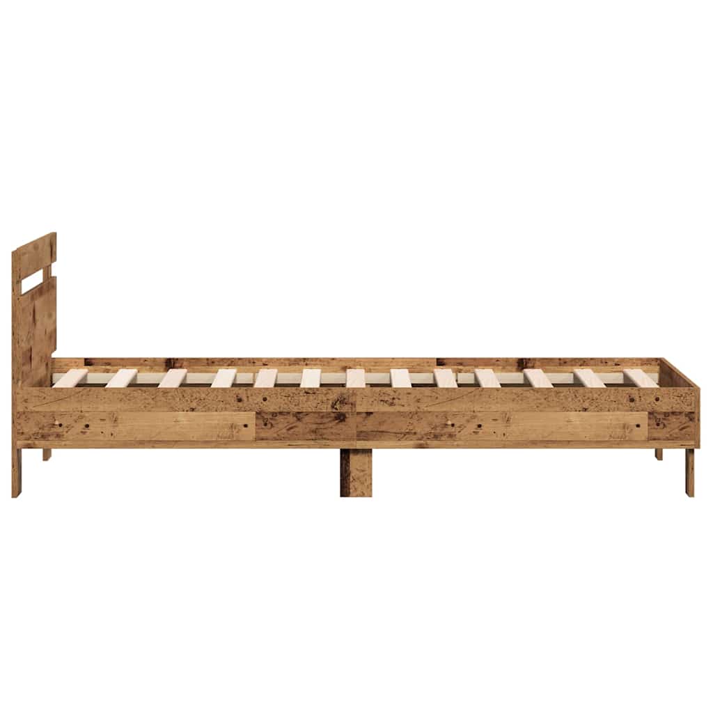 Rám Postele Staré Dřevo 193 X 95 X 88 Cm Kompozitní Dřevo