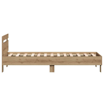 Rám Postele Artisanový Dub 193 X 95 X 88 Cm Kompozitní Dřevo