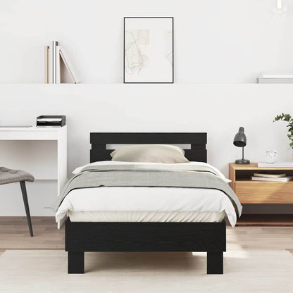 Rám Postele Černý Dub 193 X 95 X 88 Cm Kompozitní Dřevo