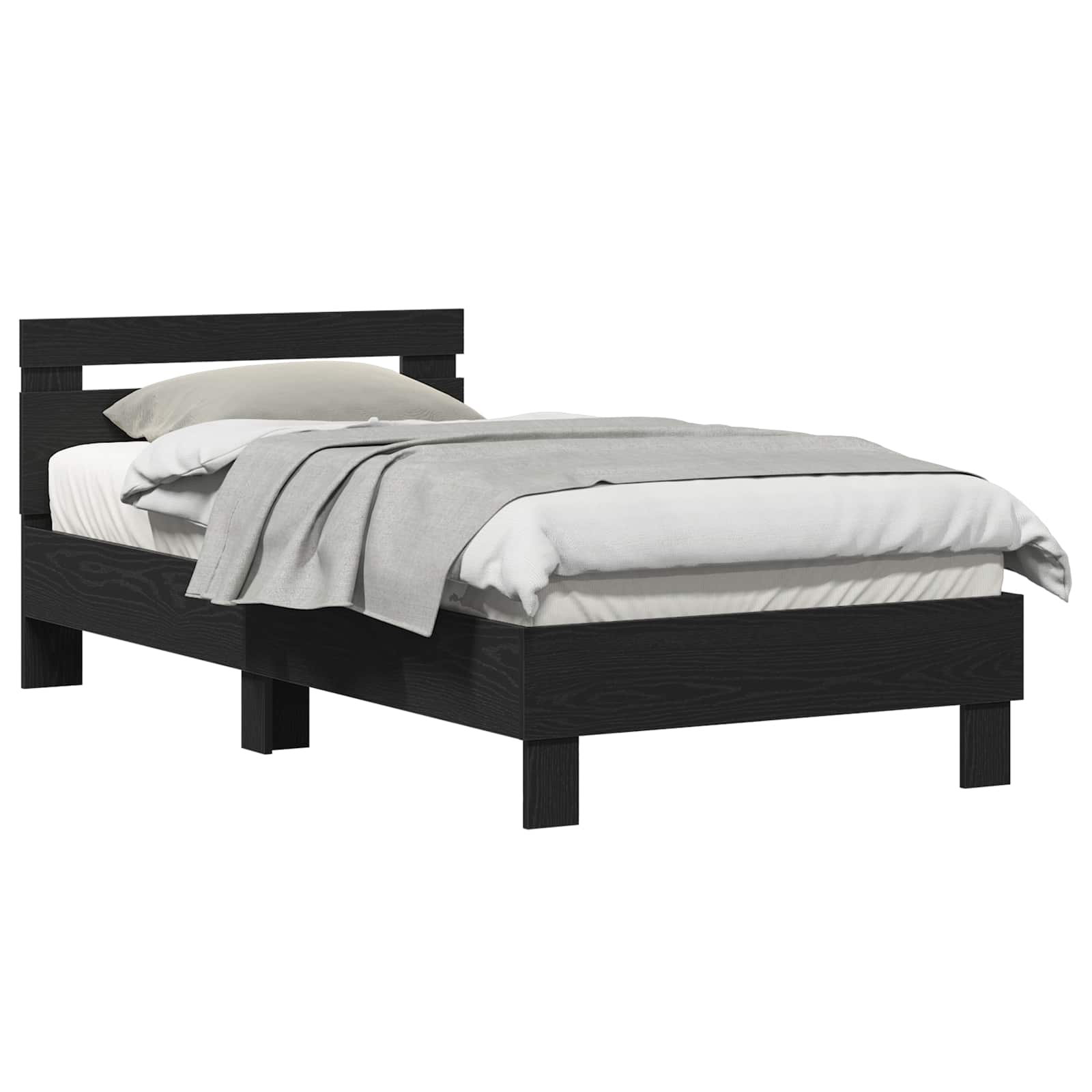 Rám Postele Černý Dub 193 X 95 X 88 Cm Kompozitní Dřevo