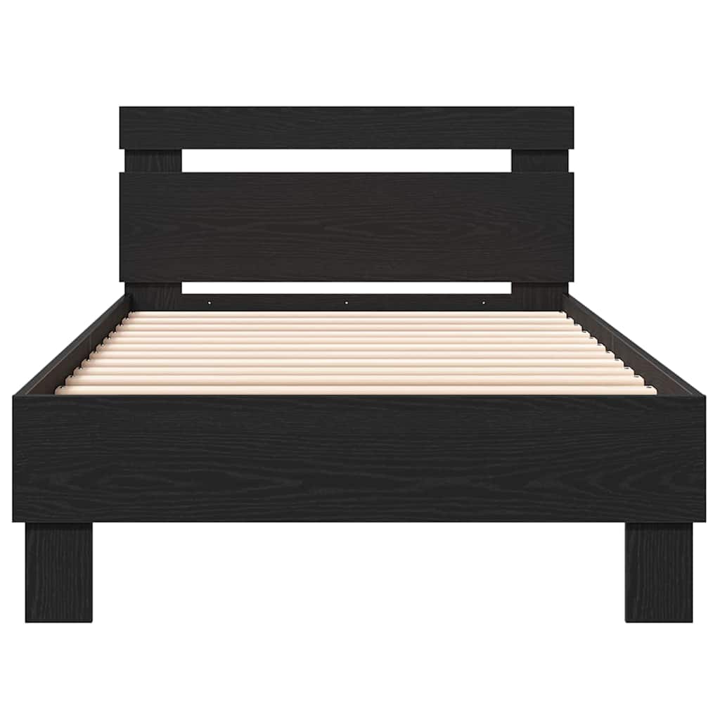 Rám Postele Černý Dub 193 X 95 X 88 Cm Kompozitní Dřevo