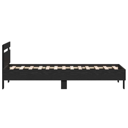 Rám Postele Černý Dub 193 X 95 X 88 Cm Kompozitní Dřevo