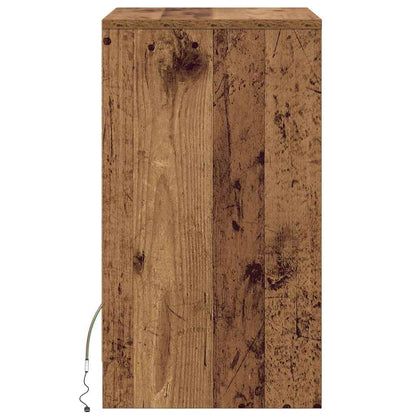 Led Noční Skříňka 2 Ks Staré Dřevo 38 X 34 X 61 Cm