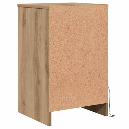 Led Noční Skříňka Dub Artisan 38 X 34 X 61 Cm Kompozitní Dřevo
