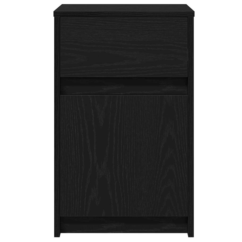 Led Noční Skříňka 2 Ks Černý Dub 38 X 34 X 61 Cm