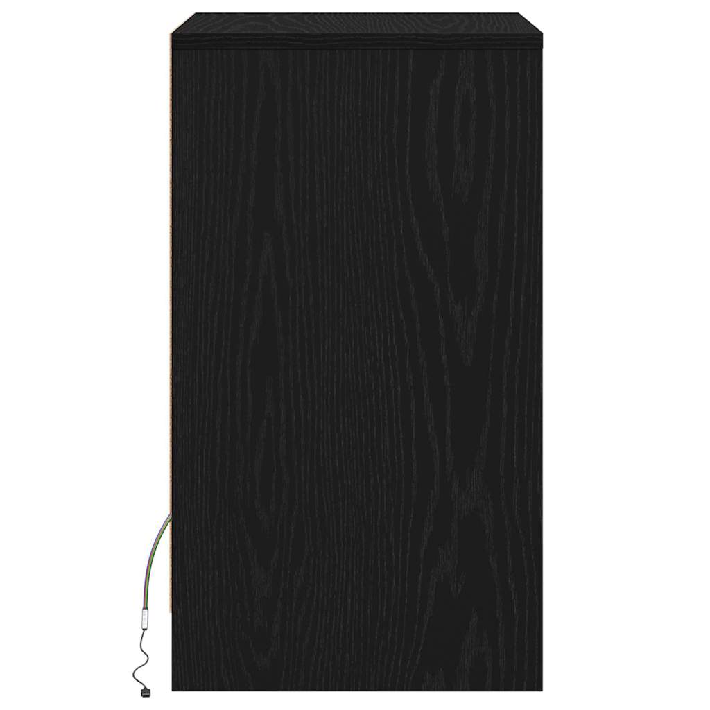 Led Noční Skříňka 2 Ks Černý Dub 38 X 34 X 61 Cm