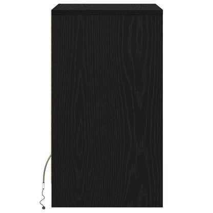 Led Noční Skříňka 2 Ks Černý Dub 38 X 34 X 61 Cm