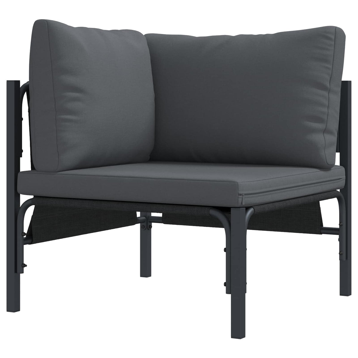 Sada Zahradních Pohovek 7 Ks Černá Ocel
