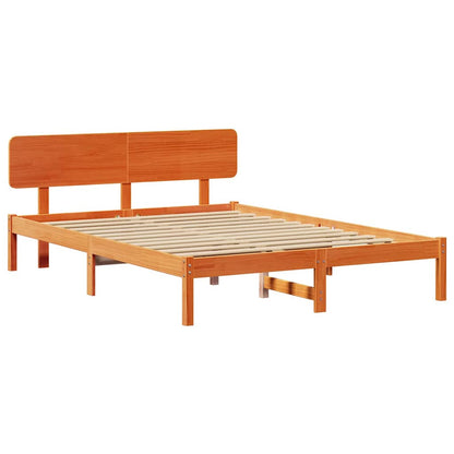 Rám Postele Voskově Hnědá 200 X 200 Cm Masivní Borové Dřevo