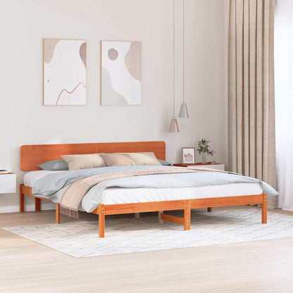 Rám Postele Voskově Hnědá 180 X 200 Cm Masivní Borové Dřevo