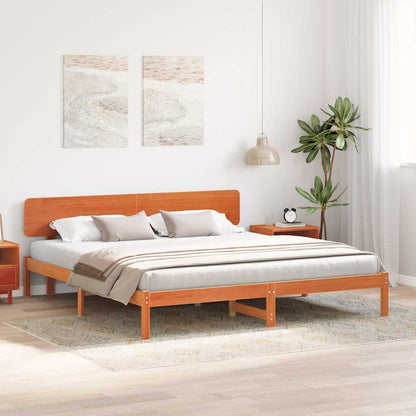 Rám Postele Voskově Hnědá 180 X 200 Cm Masivní Borové Dřevo