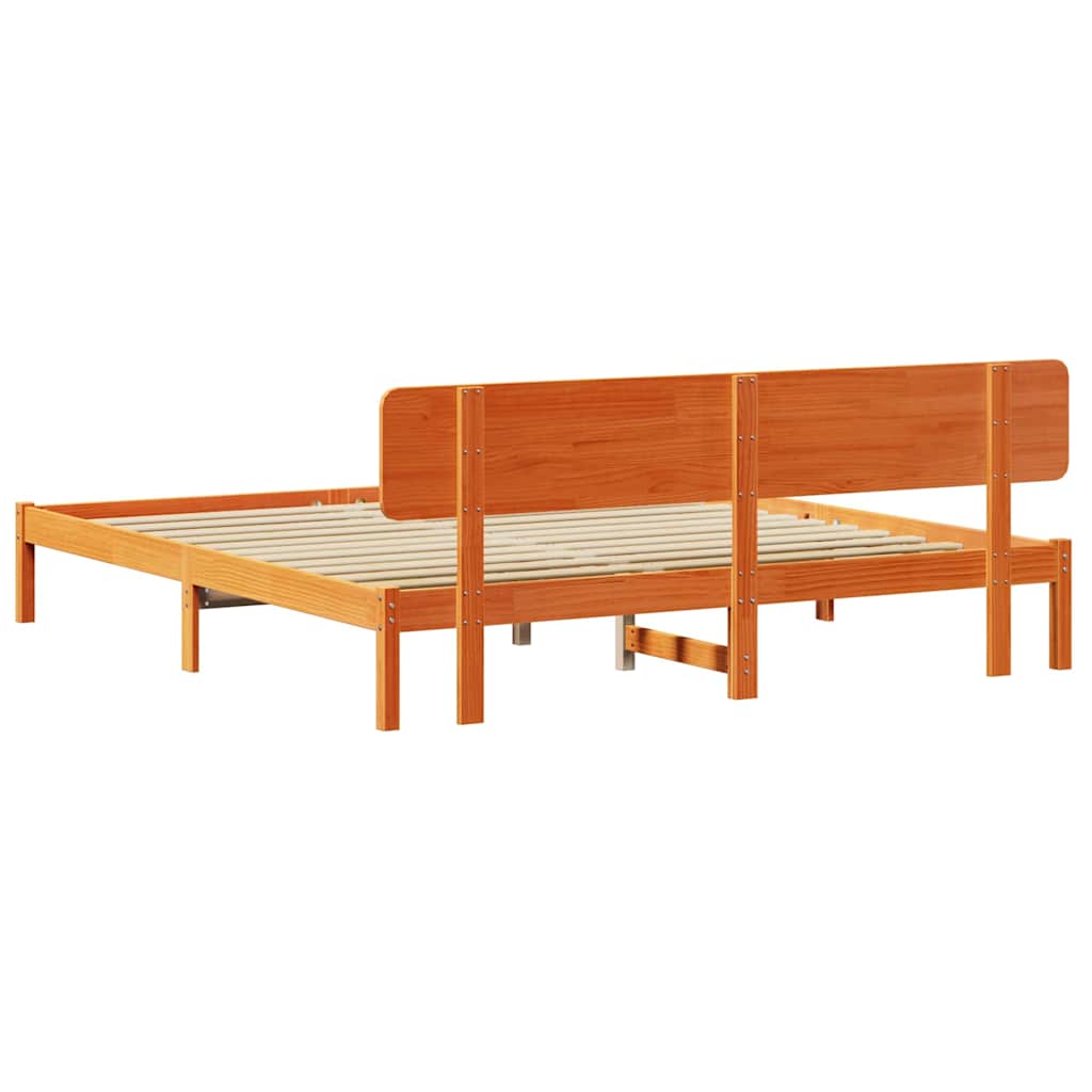 Rám Postele Voskově Hnědá 180 X 200 Cm Masivní Borové Dřevo