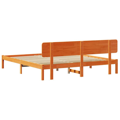 Rám Postele Voskově Hnědá 180 X 200 Cm Masivní Borové Dřevo