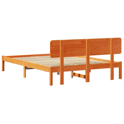 Rám Postele Voskově Hnědá 150 X 200 Cm Masivní Borové Dřevo