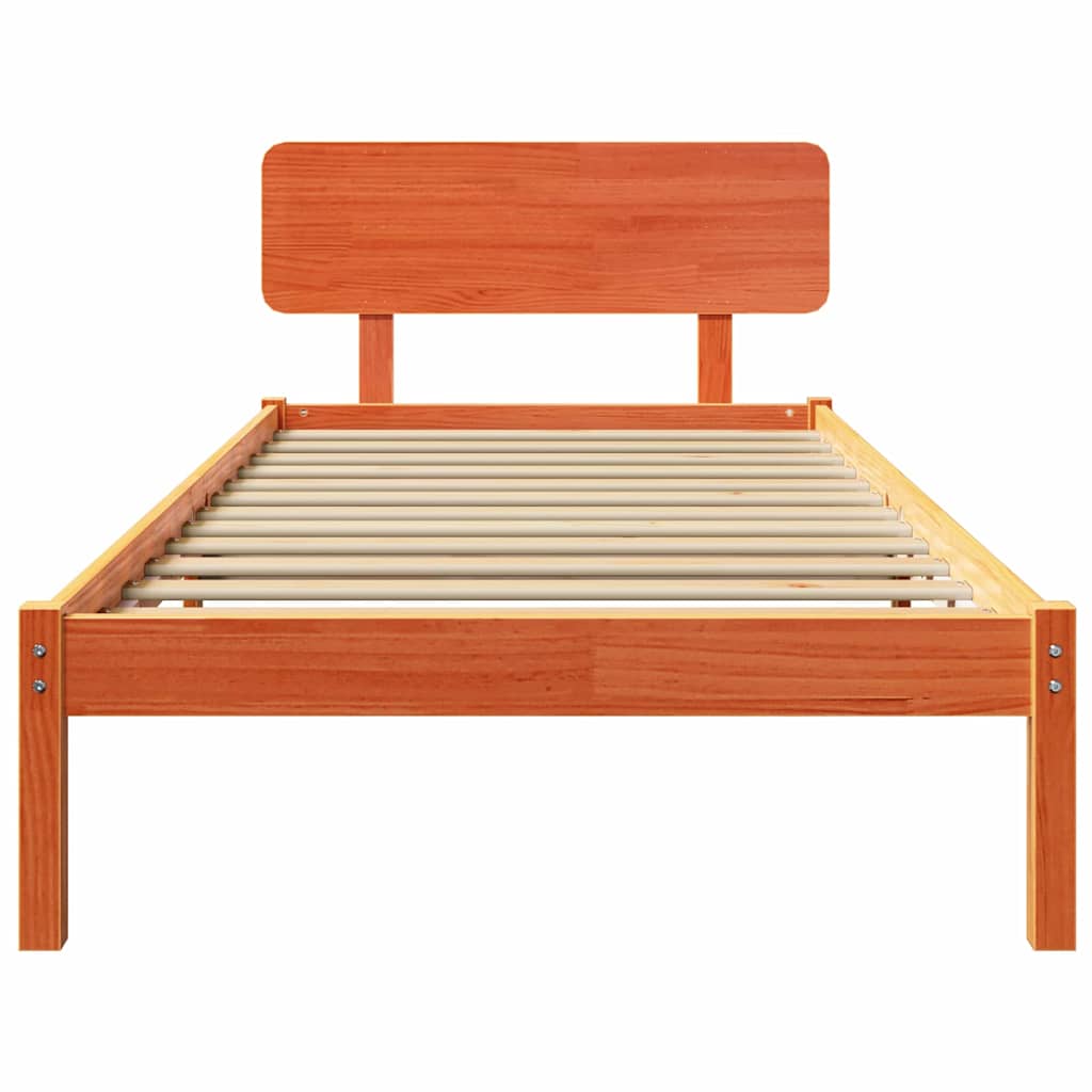 Rám Postele Voskově Hnědá 80 X 200 Cm Masivní Borové Dřevo