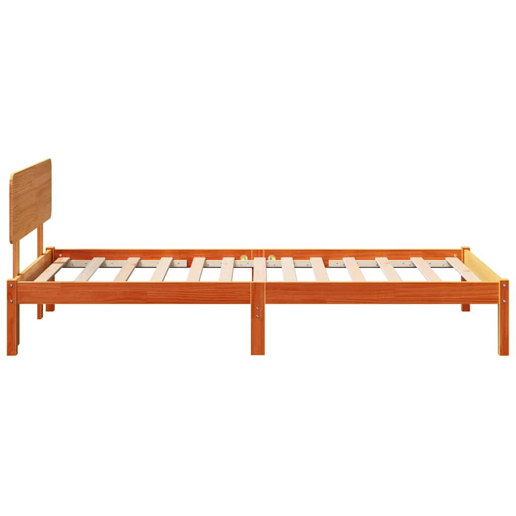 Rám Postele Voskově Hnědá 80 X 200 Cm Masivní Borové Dřevo