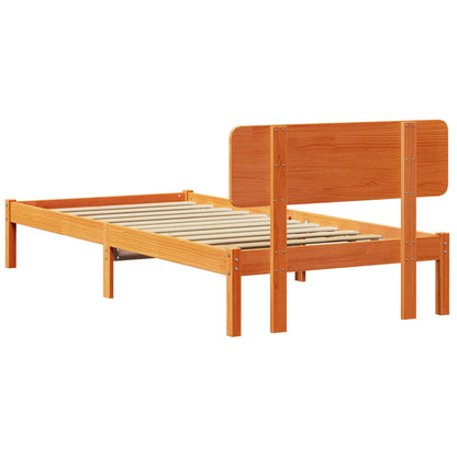 Rám Postele Voskově Hnědá 75 X 190 Cm Masivní Borové Dřevo