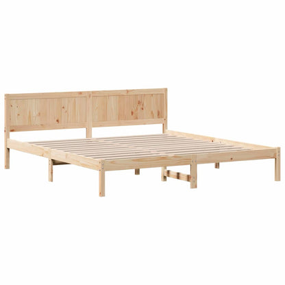 Rám Postele Hnědá 200 X 200 Cm Masivní Borové Dřevo