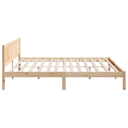 Rám Postele Hnědá 200 X 200 Cm Masivní Borové Dřevo