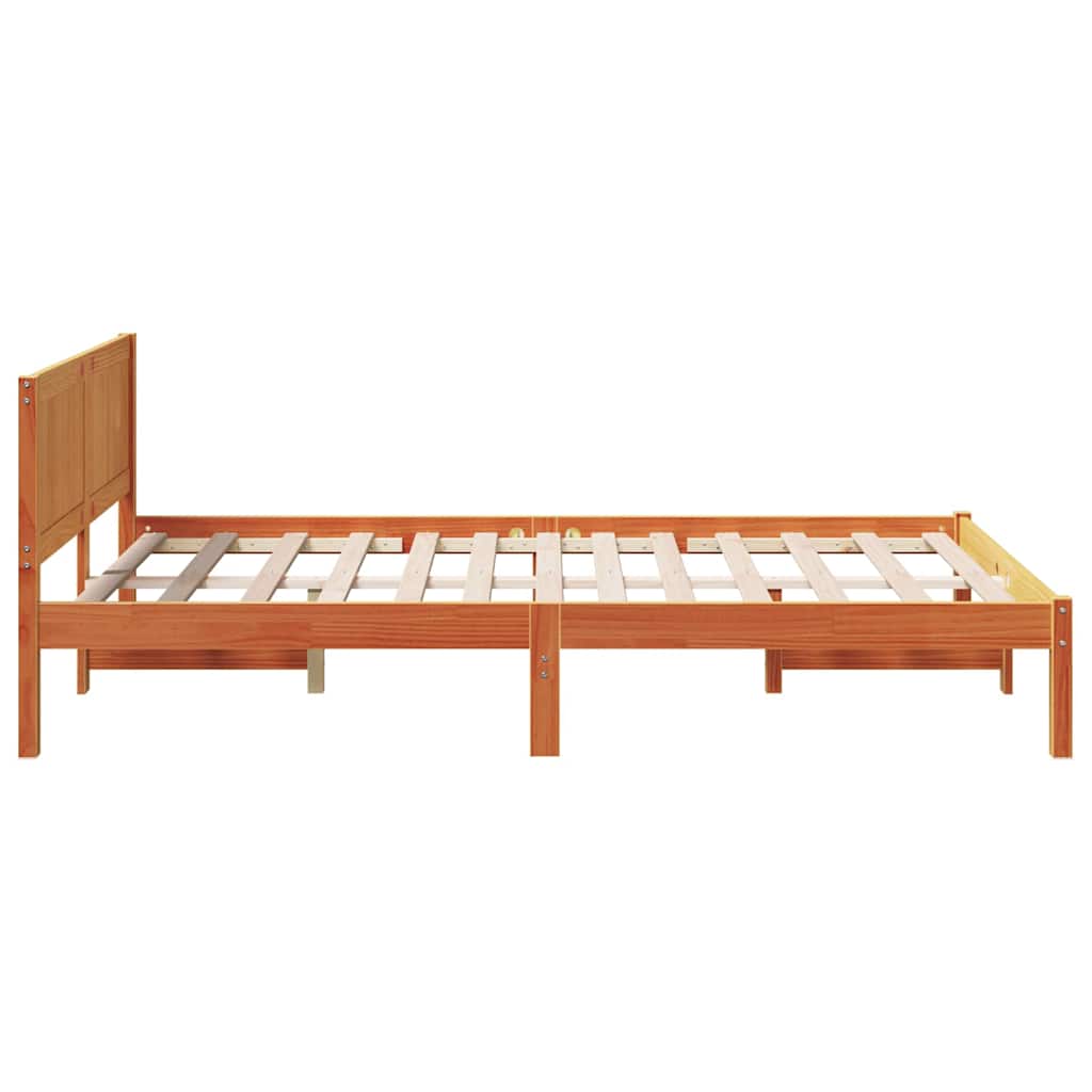 Rám Postele Hnědá 120 X 200 Cm Masivní Borové Dřevo