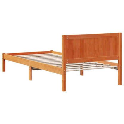 Rám Postele Hnědá 80 X 200 Cm Masivní Borové Dřevo
