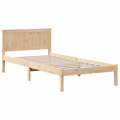 Rám Postele Hnědá 90 X 200 Cm Masivní Borové Dřevo