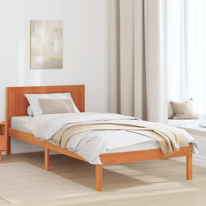 Rám Postele Hnědá 90 X 200 Cm Masivní Borové Dřevo