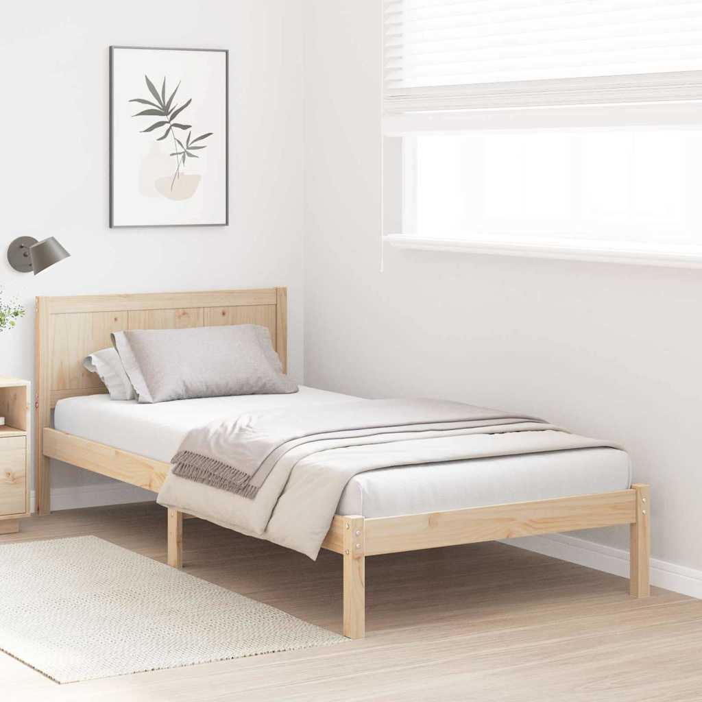 Rám Postele Hnědá 100 X 200 Cm Masivní Borové Dřevo