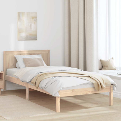 Rám Postele Hnědá 75 X 190 Cm Masivní Borové Dřevo