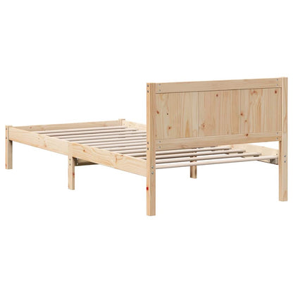 Rám Postele Hnědá 75 X 190 Cm Masivní Borové Dřevo