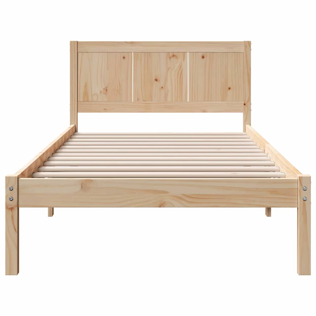 Rám Postele Hnědá 75 X 190 Cm Masivní Borové Dřevo